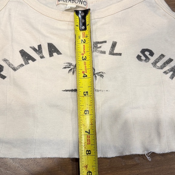 Billabong Cream Playa Del Sur Crop Top - Picture 5 of 9